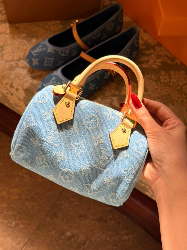 Louis Vuitton Nano Speedy Monogram Denim