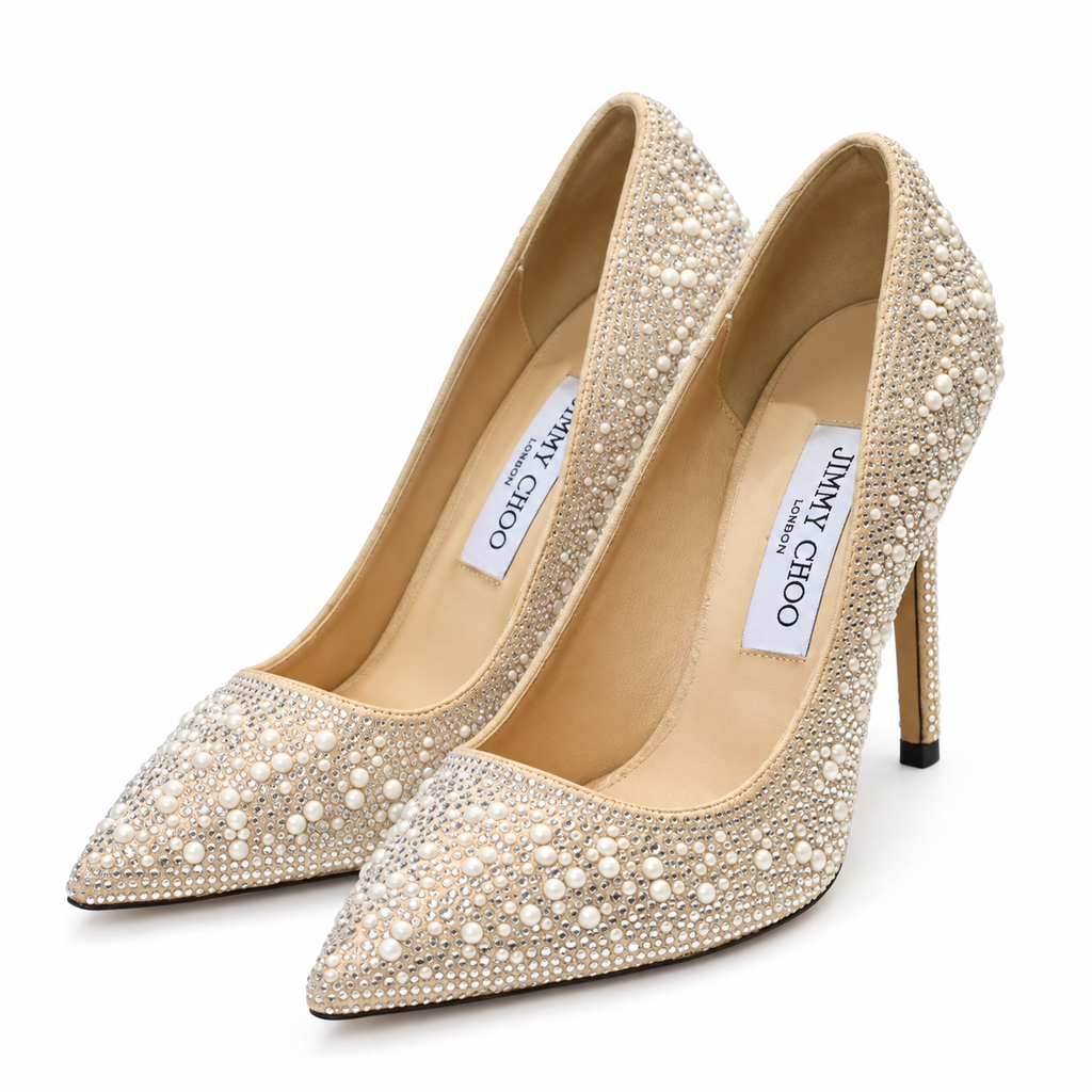 Jimmy Choo Crystal Embellished Pointed-Toe Pumps (37)