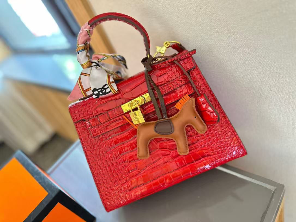 Hermès Kelly Crocodile-Effect Bag