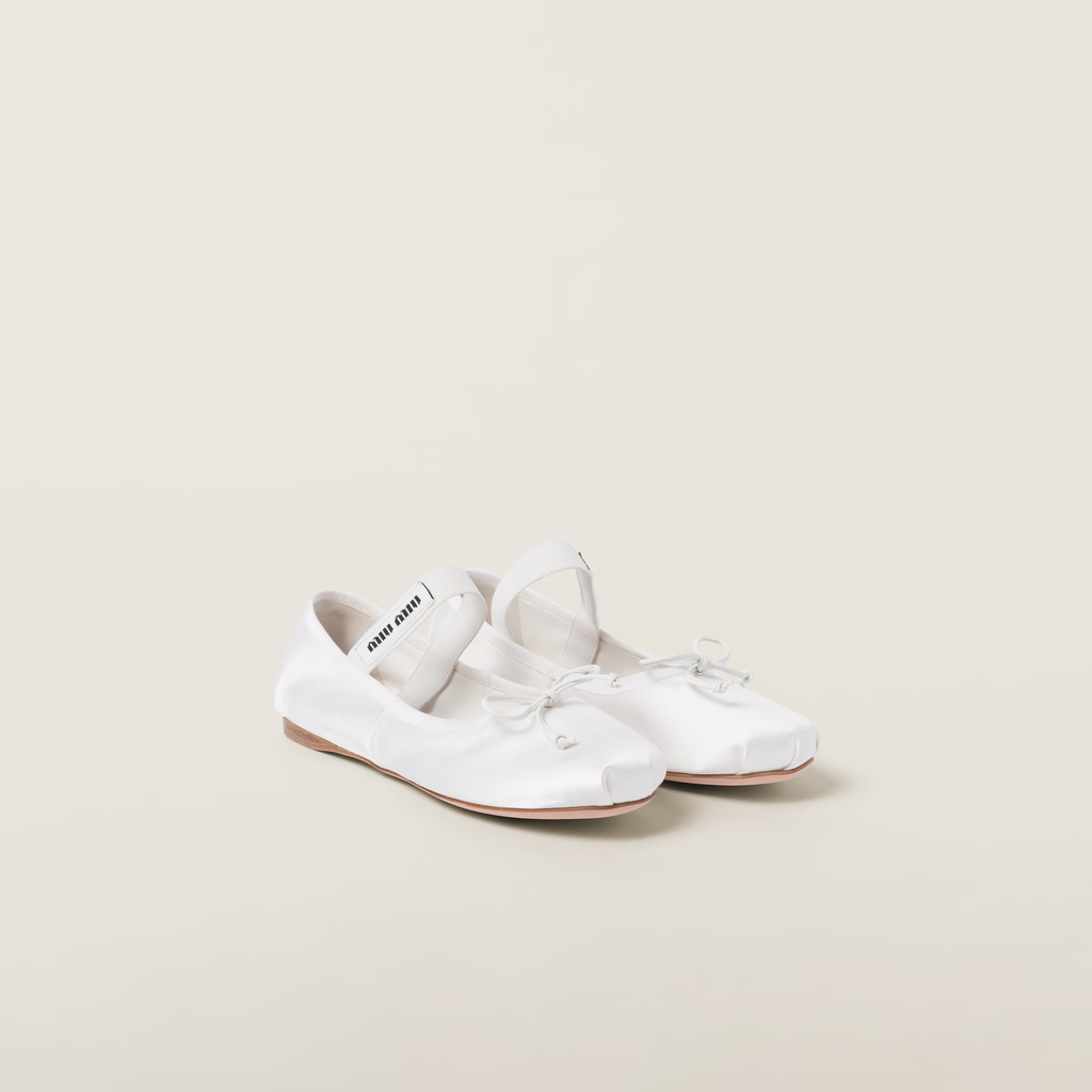 Miu Miu Satin Ballerinas