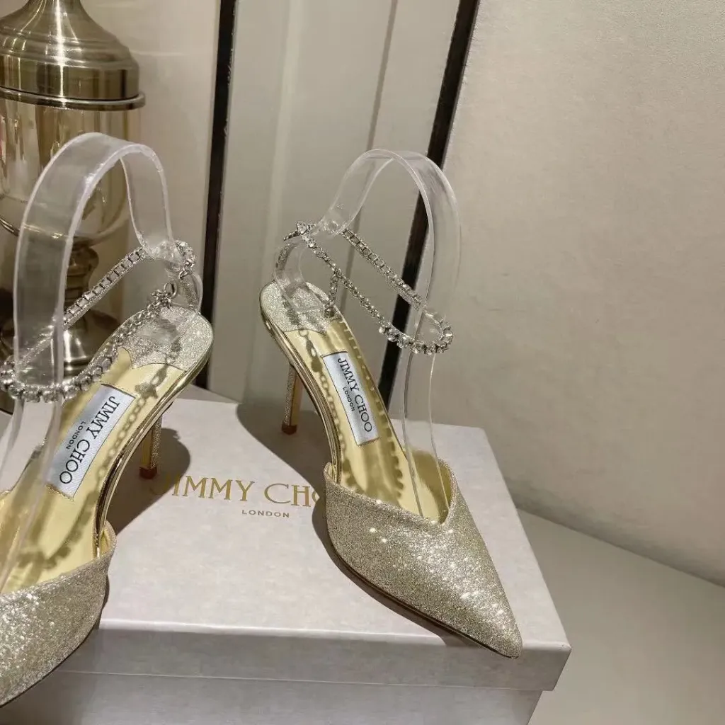 JIMMY CHOO Starlight Heels (37, gold)