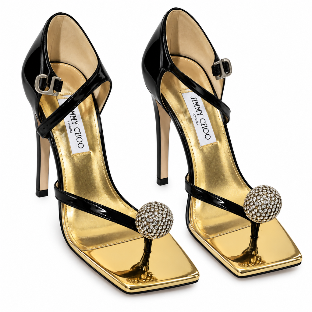 Jimmy Choo Crystal Sphere Sandals